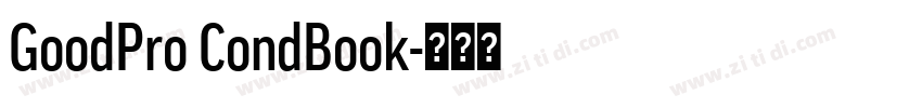 GoodPro CondBook字体转换